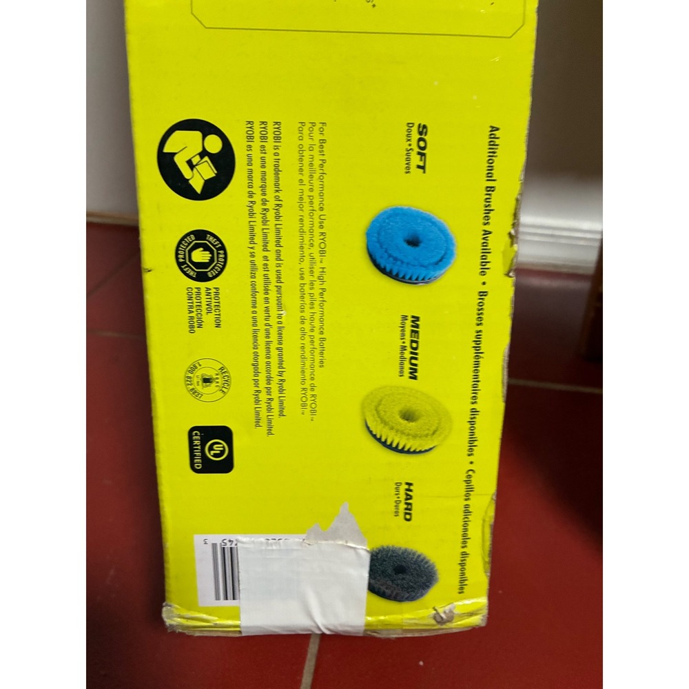 RYOBI ONE+ 18V Cordless Telescoping Power Scrubber Kit P4500K Open Box Unused